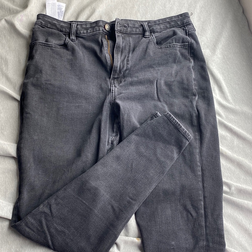 American eagle black high waisted skinny jeans